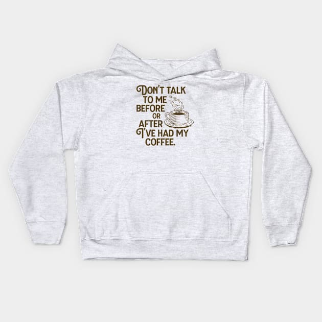 Coffee Grump Kids Hoodie by Friend Gate